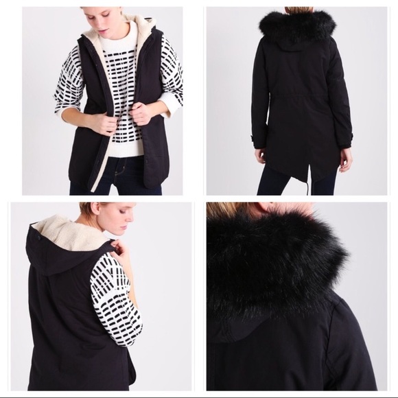 GAP 2-In-1 Hooded Parka Winter Coat Black NWT - Picture 7 of 7